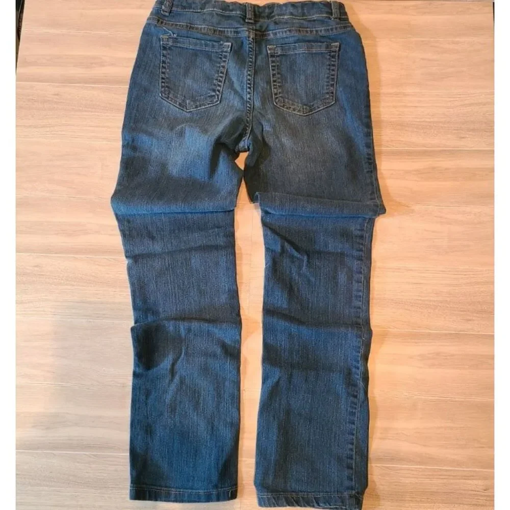 Childrens Place Girls Size 12 Slim Skinny Jeans Dark Wash Denim Stretch Pants